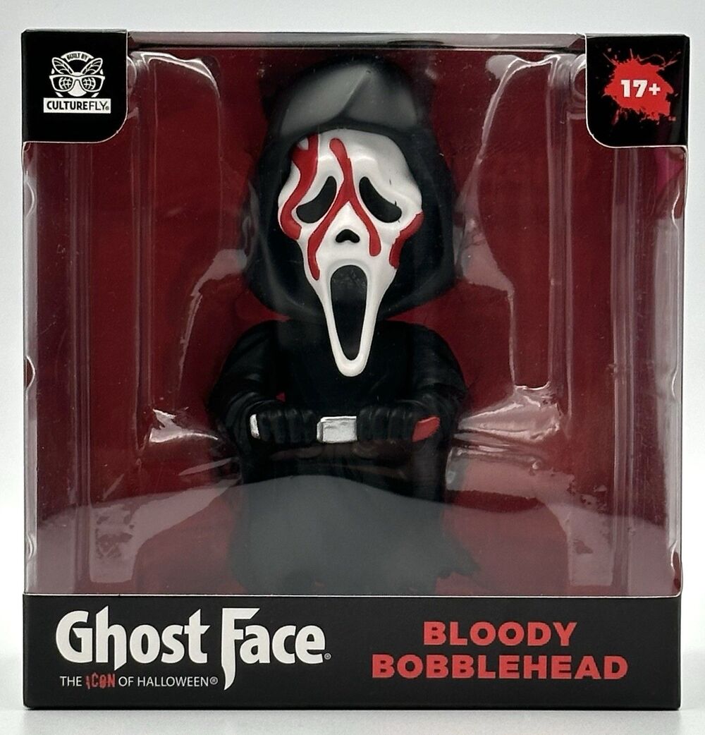 NIB CultureFly Scream Ghost Face Bloody Bobblehead Collectible Horror Figure